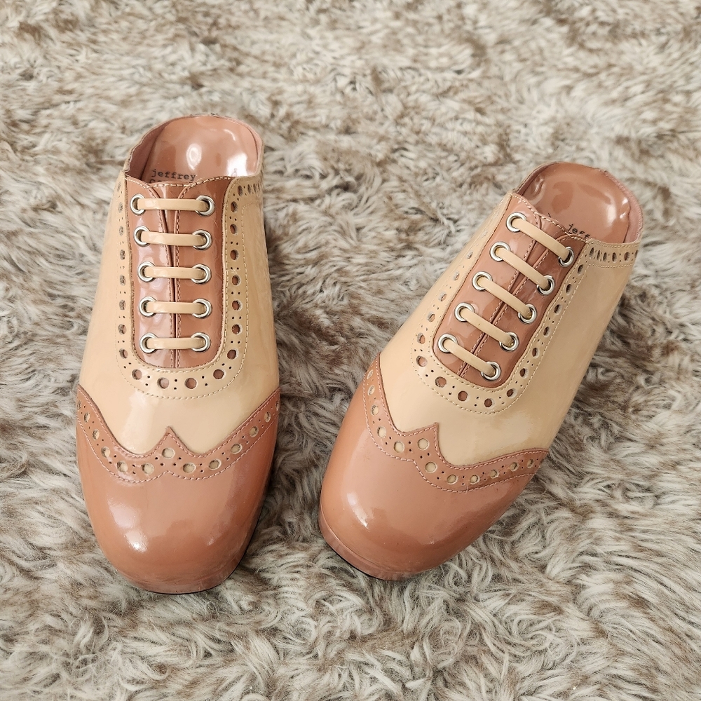 Jeffrey Campbell Groovy Baby Oxford‎ Clogs Nude Women's Size 6.5 - Picture 2 of 14